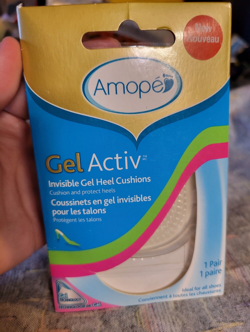 (One) Amope Gel Activ Invisible Gel Heel Cushions